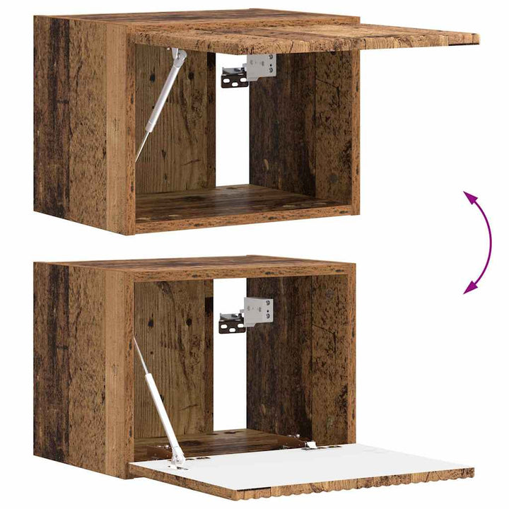 TV vægskab Røget eg 39 x 31 x 29,5 cm Konstrueret træ