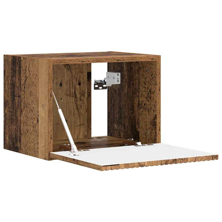 TV vægskab 2 pcs Røget eg 39 x 31 x 29,5 cm Konstrueret træ