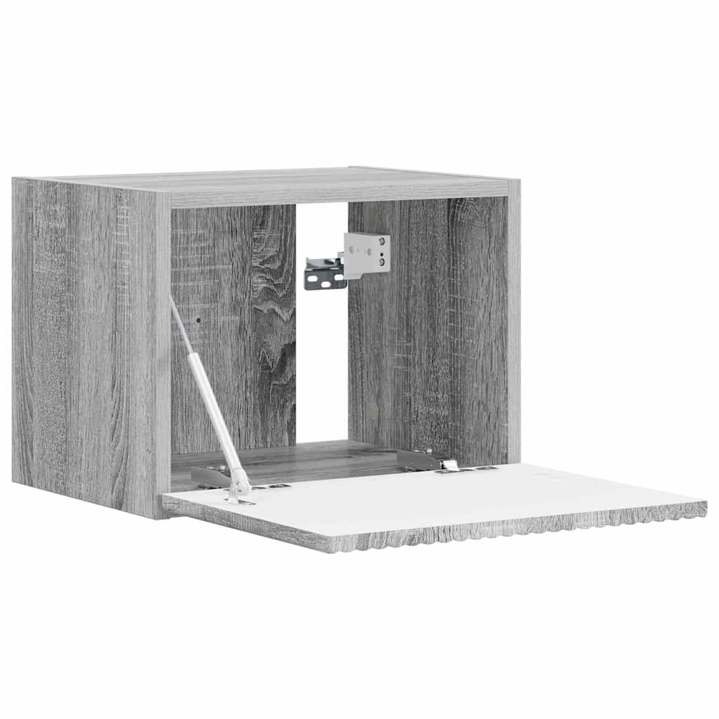 TV vægskab 2 pcs Grå Sonoma 39 x 31 x 29,5 cm Konstrueret træ