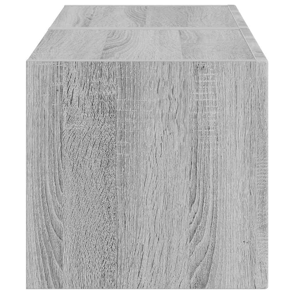TV vægskab 2 pcs Grå Sonoma 39 x 31 x 29,5 cm Konstrueret træ