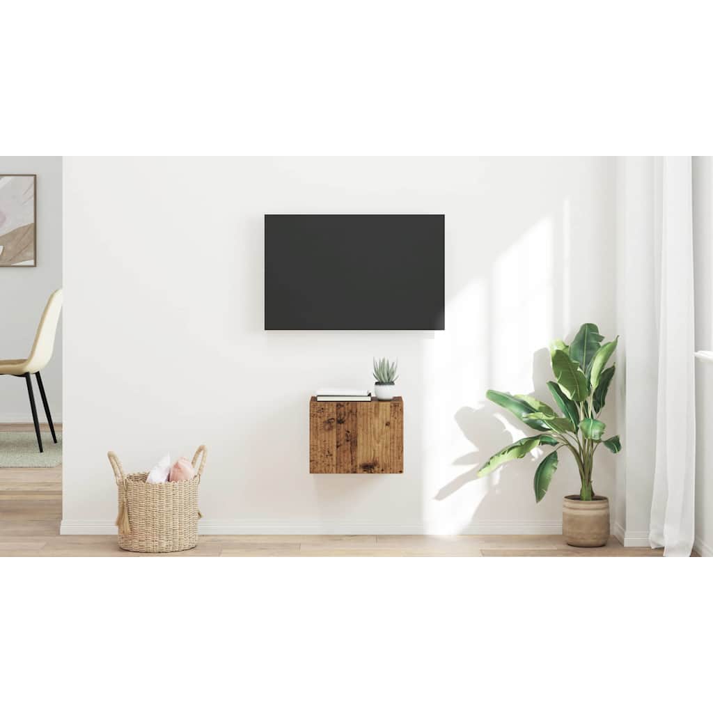 TV vægskab Gammelt træ 39 x 31 x 29,5 cm Konstrueret træ
