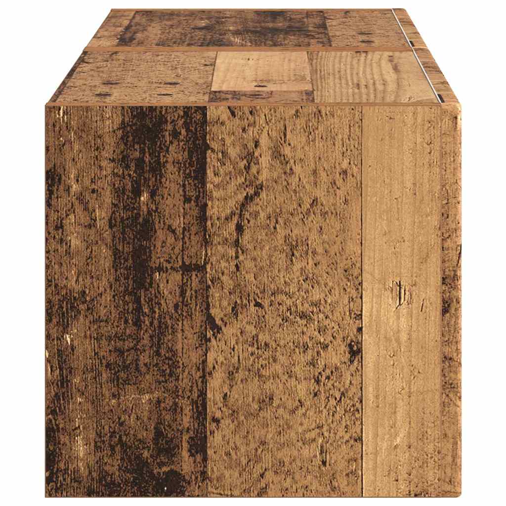 TV vægskab 2 pcs Gammelt træ 39 x 31 x 29,5 cm Konstrueret træ