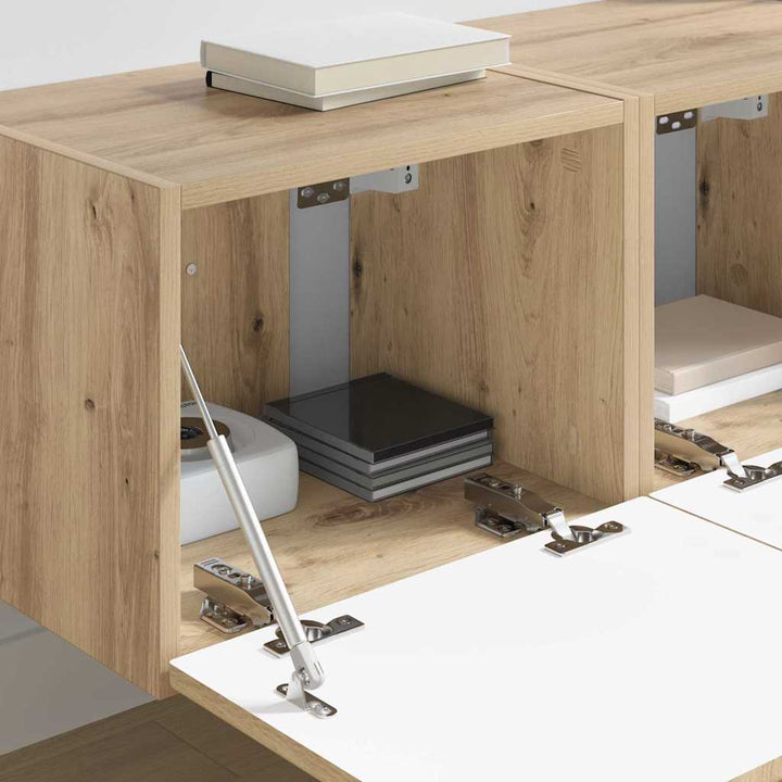TV vægskab 2 pcs Artisan eg Konstrueret træ