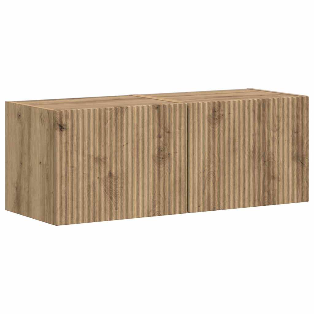 TV vægskab 2 pcs Artisan eg 39 x 31 x 29,5 cm Konstrueret træ