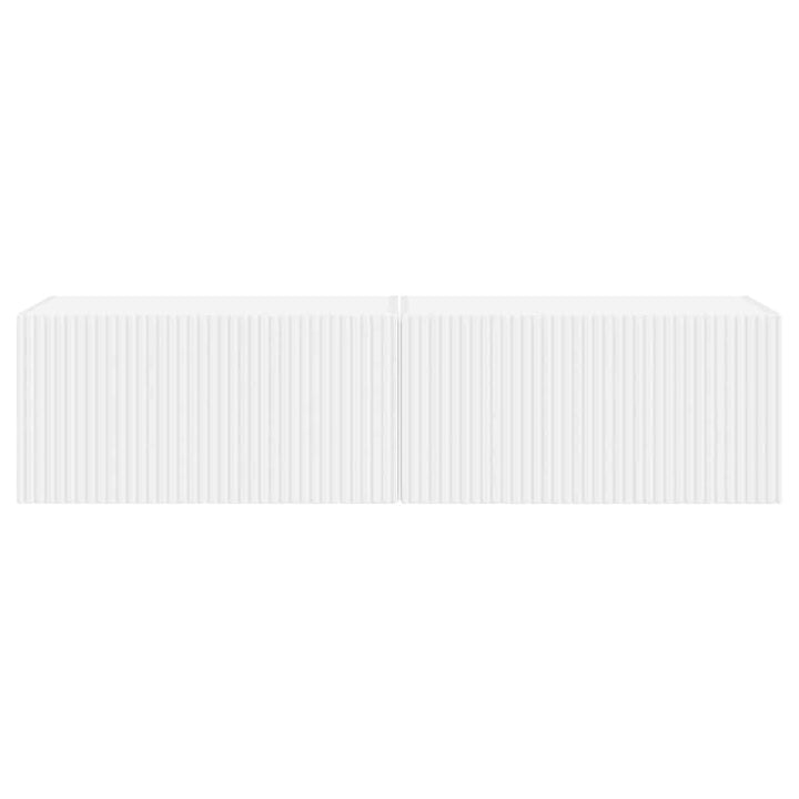 TV vægskab 2 pcs Hvid 60 x 31 x 29,5 cm Konstrueret træ