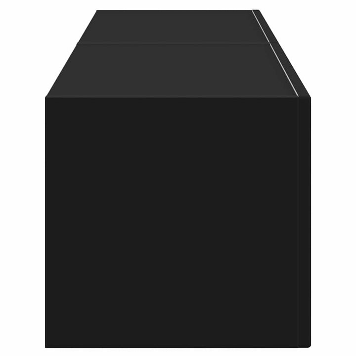 TV vægskab 2 pcs Sort 60 x 31 x 29,5 cm Konstrueret træ