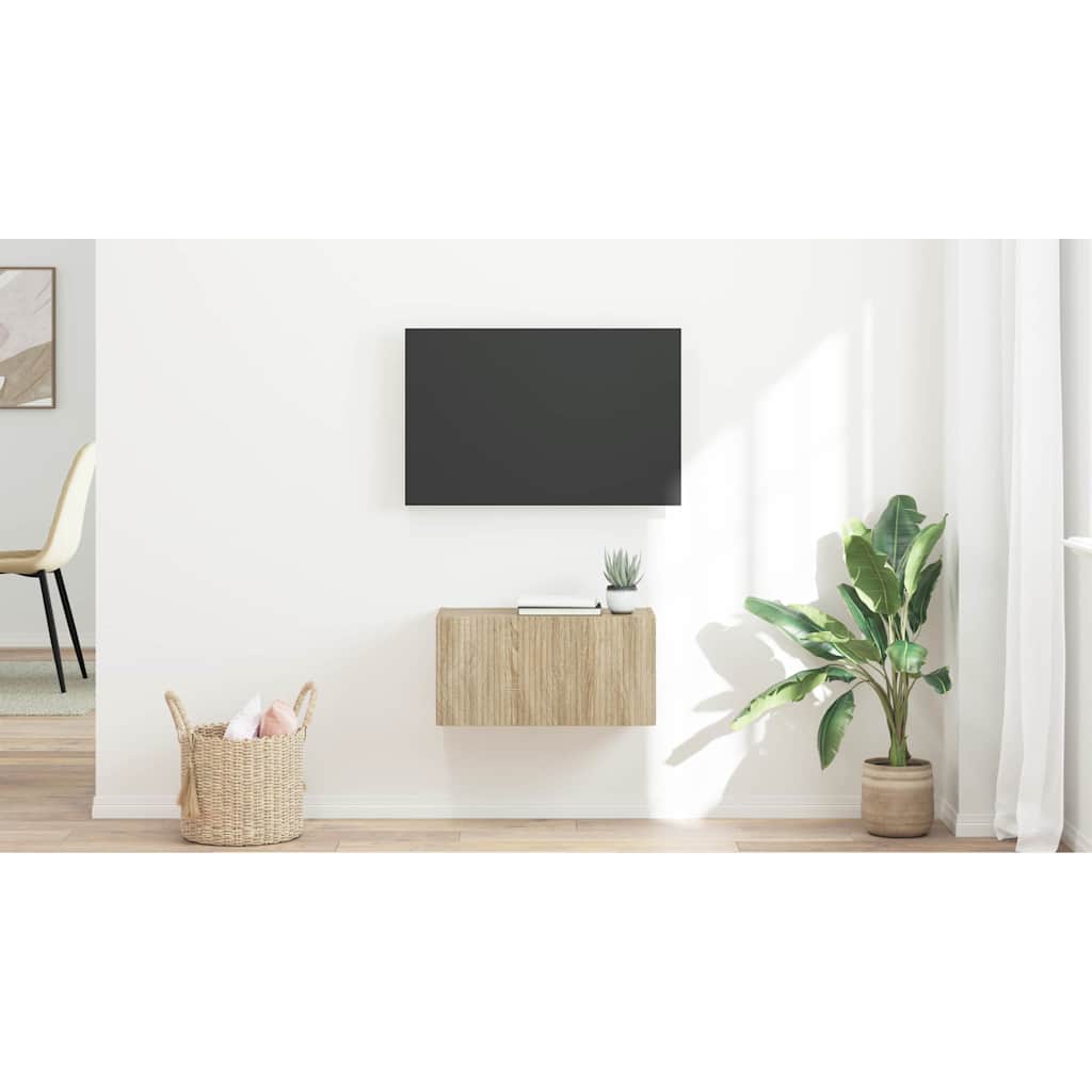 TV vægskab Vægmonteret Sonoma 60 x 31 x 29,5 cm Konstrueret træ