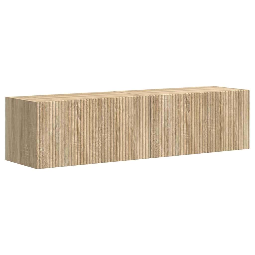 TV vægskab 2 pcs Sonoma 60 x 31 x 29,5 cm Konstrueret træ