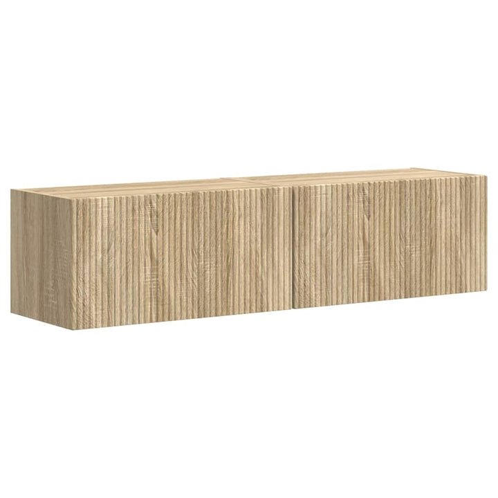 TV vægskab 2 pcs Sonoma 60 x 31 x 29,5 cm Konstrueret træ