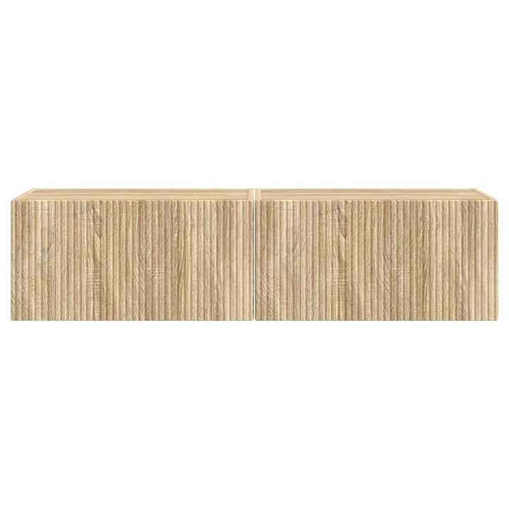 TV vægskab 2 pcs Sonoma 60 x 31 x 29,5 cm Konstrueret træ