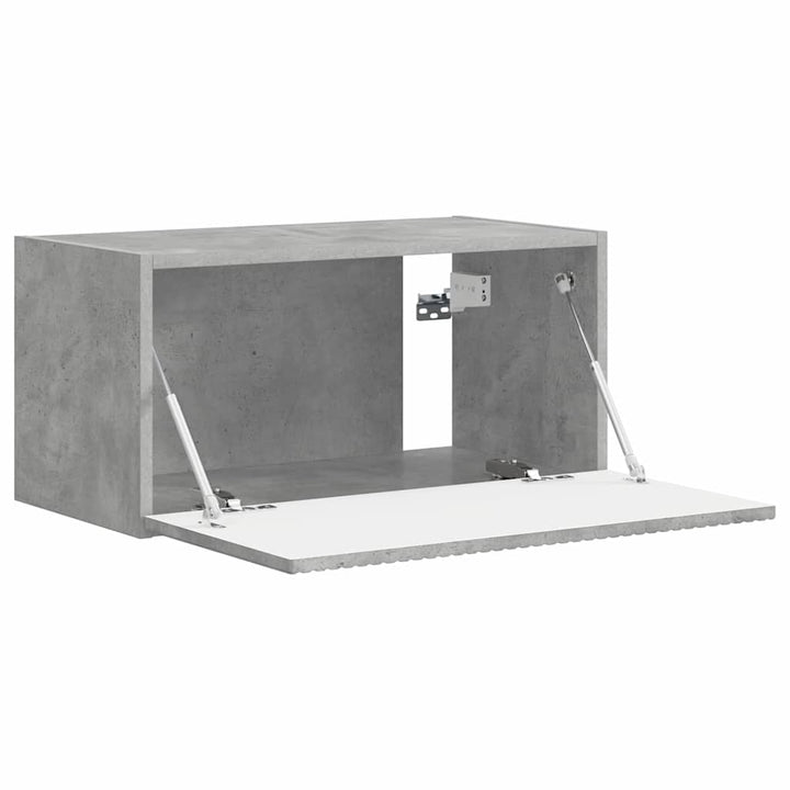 TV vægskab Vægmonteret Beton 60 x 31 x 29,5 cm Konstrueret træ