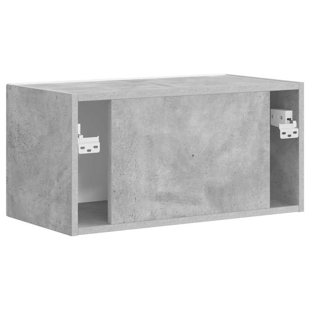 TV vægskab Vægmonteret Beton 60 x 31 x 29,5 cm Konstrueret træ