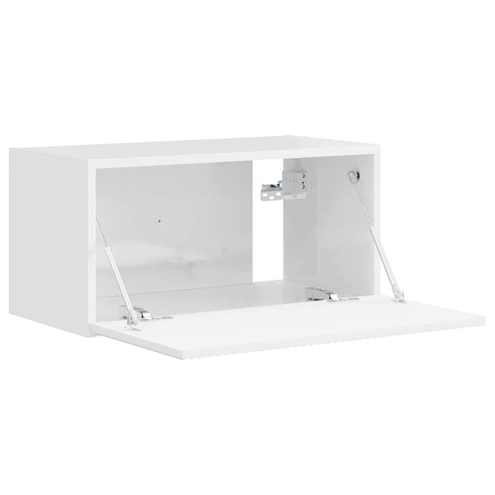 TV vægskab Gloss Hvid 60 x 31 x 29,5 cm Konstrueret træ
