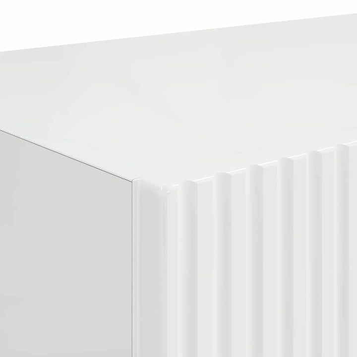 TV vægskab 2 pcs Gloss Hvid 60 x 31 x 29,5 cm Konstrueret træ