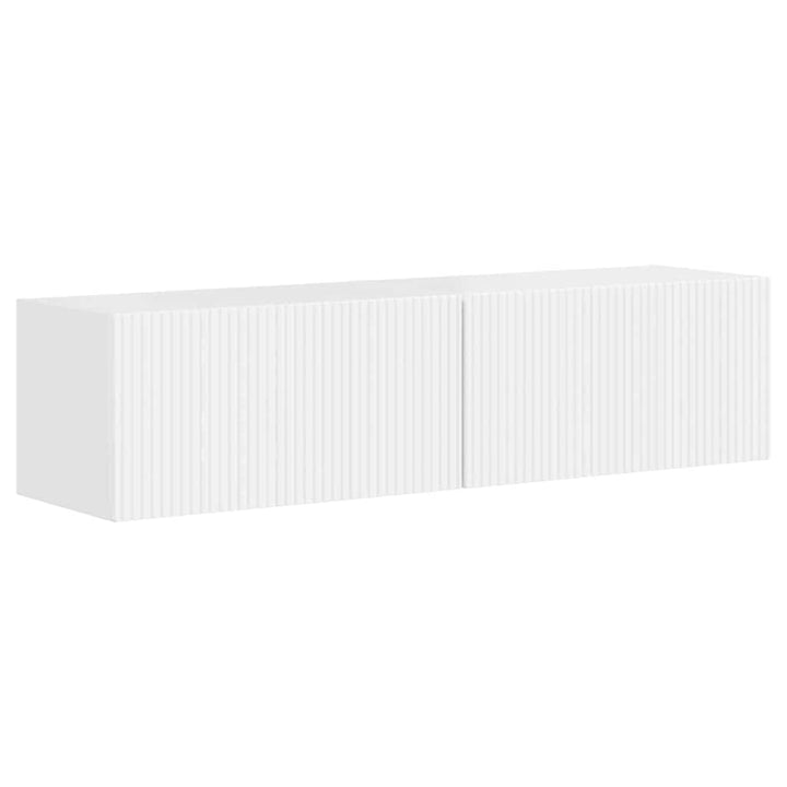 TV vægskab 2 pcs Gloss Hvid 60 x 31 x 29,5 cm Konstrueret træ