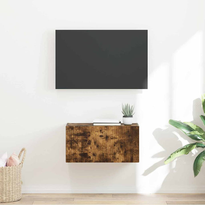TV vægskab Røget eg 60 x 31 x 29,5 cm Konstrueret træ