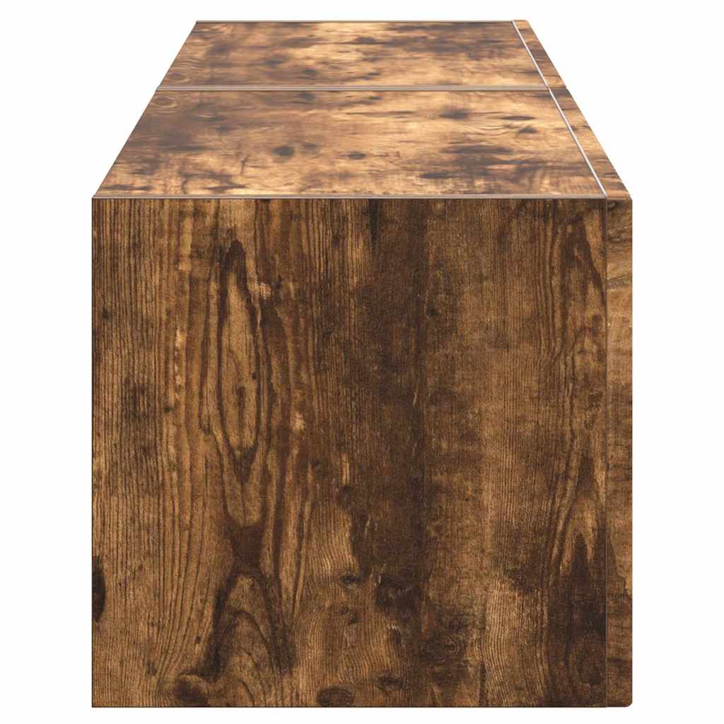 TV vægskab 2 pcs Røget eg 60 x 31 x 29,5 cm Konstrueret træ