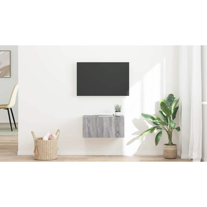 TV vægskab Grå Sonoma 60 x 31 x 29,5 cm Konstrueret træ