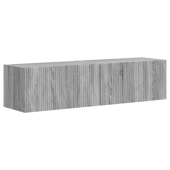 TV vægskab 2 pcs Grå Sonoma 60 x 31 x 29,5 cm Konstrueret træ