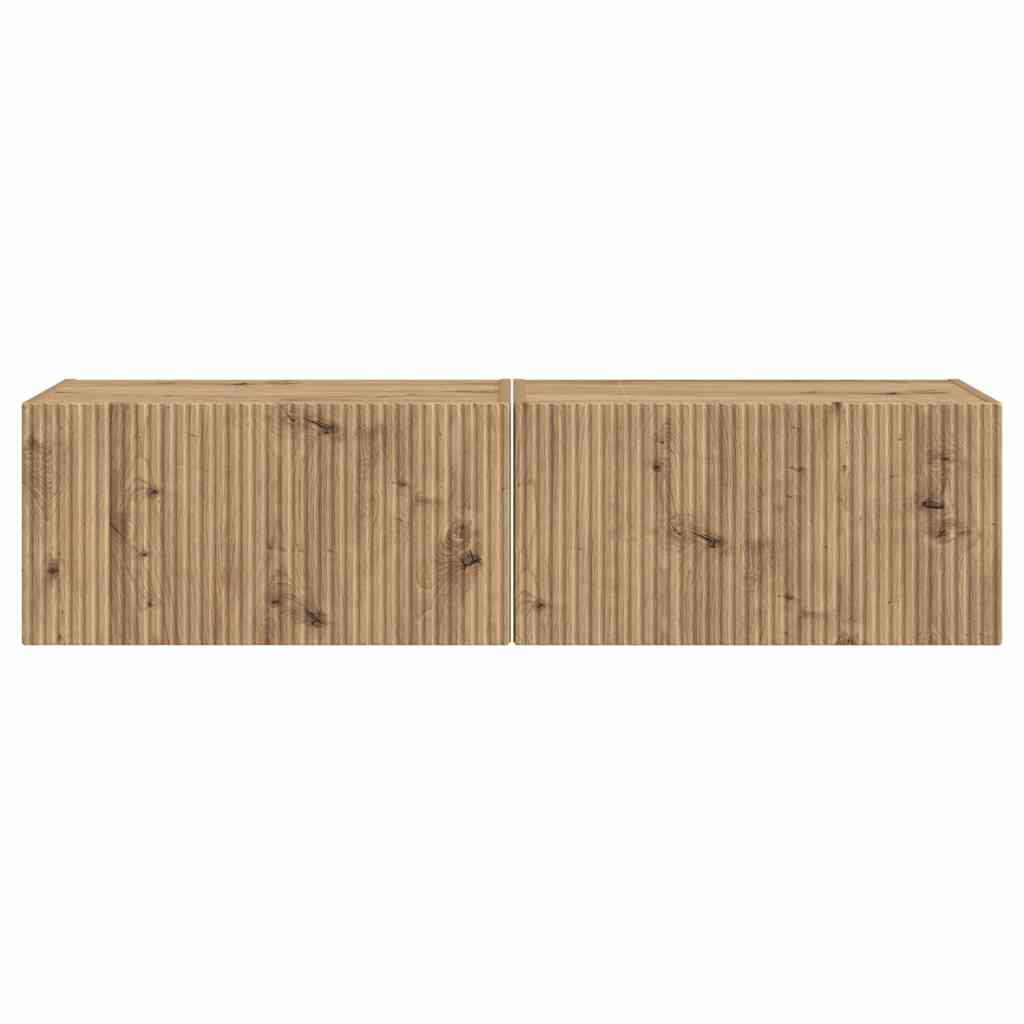 TV vægskab 2 pcs Artisan eg 60 x 31 x 29,5 cm Konstrueret træ