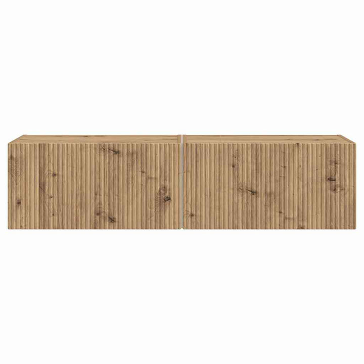 TV vægskab 2 pcs Artisan eg 60 x 31 x 29,5 cm Konstrueret træ