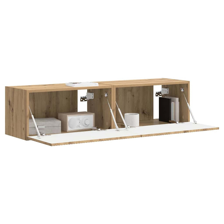 TV vægskab 2 pcs Artisan eg 60 x 31 x 29,5 cm Konstrueret træ