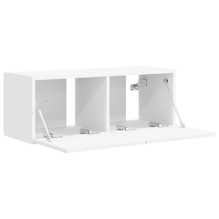 TV vægskab Vægmonteret Hvid 78,5 x 31 x 29,5 cm Konstrueret træ