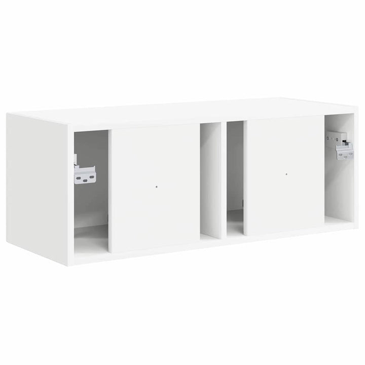 TV vægskab Vægmonteret Hvid 78,5 x 31 x 29,5 cm Konstrueret træ