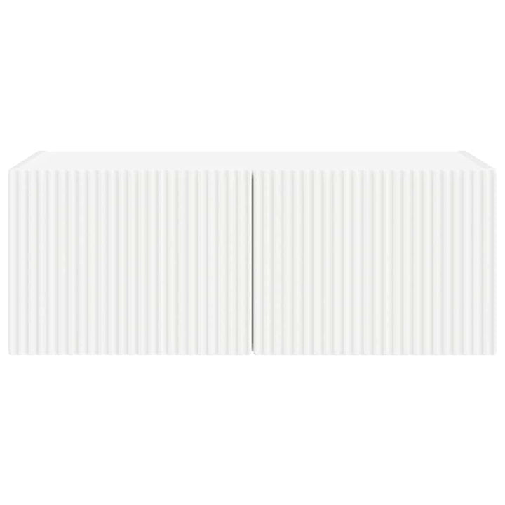 TV vægskab Vægmonteret Hvid 78,5 x 31 x 29,5 cm Konstrueret træ