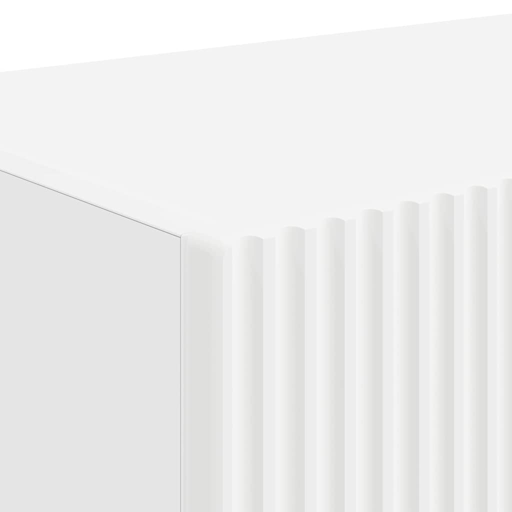TV vægskab 2 pcs Hvid 78,5 x 31 x 29,5 cm Konstrueret træ