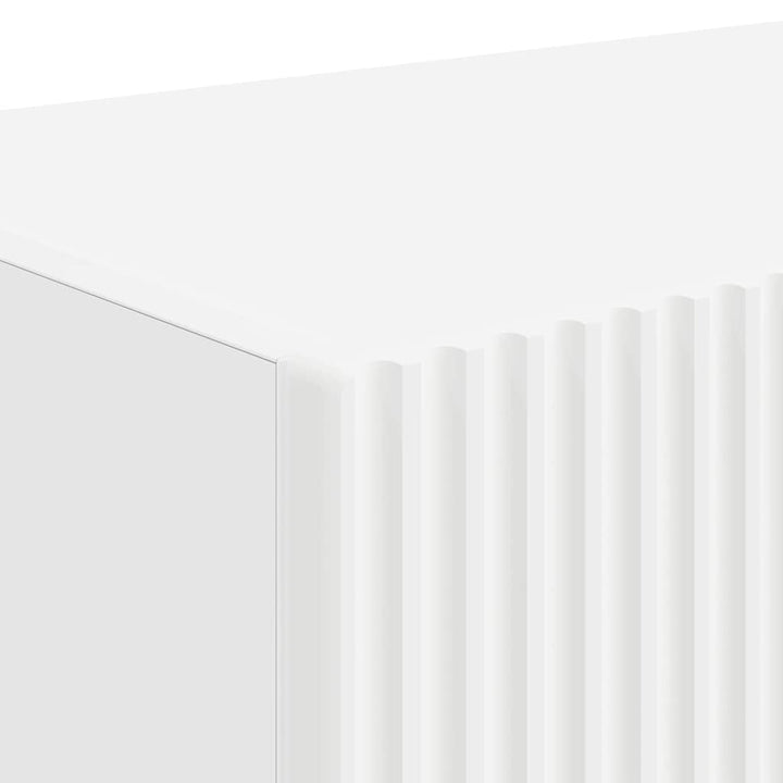 TV vægskab 2 pcs Hvid 78,5 x 31 x 29,5 cm Konstrueret træ
