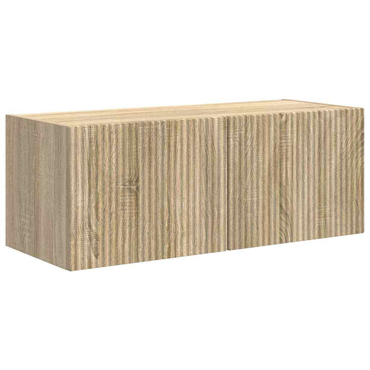 TV vægskab 2 pcs Sonoma 78,5 x 31 x 29,5 cm Konstrueret træ