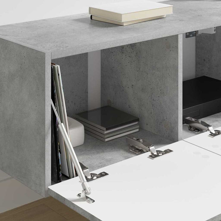TV vægskab Beton 78,5 x 31 x 29,5 cm Konstrueret træ