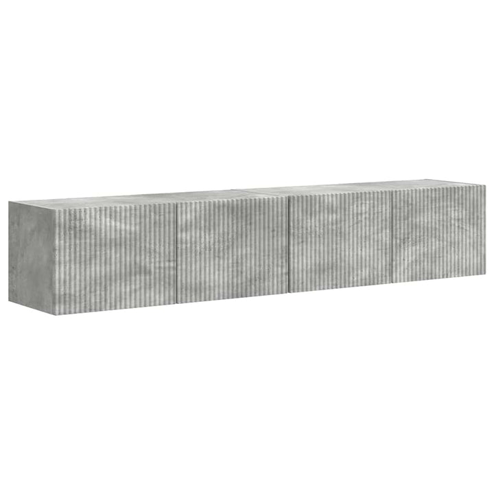 TV vægskab 2 pcs Beton 78,5 x 31 x 29,5 cm Konstrueret træ
