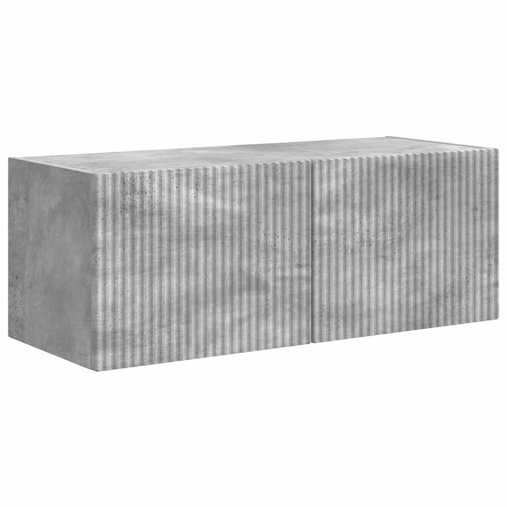 TV vægskab 2 pcs Beton 78,5 x 31 x 29,5 cm Konstrueret træ