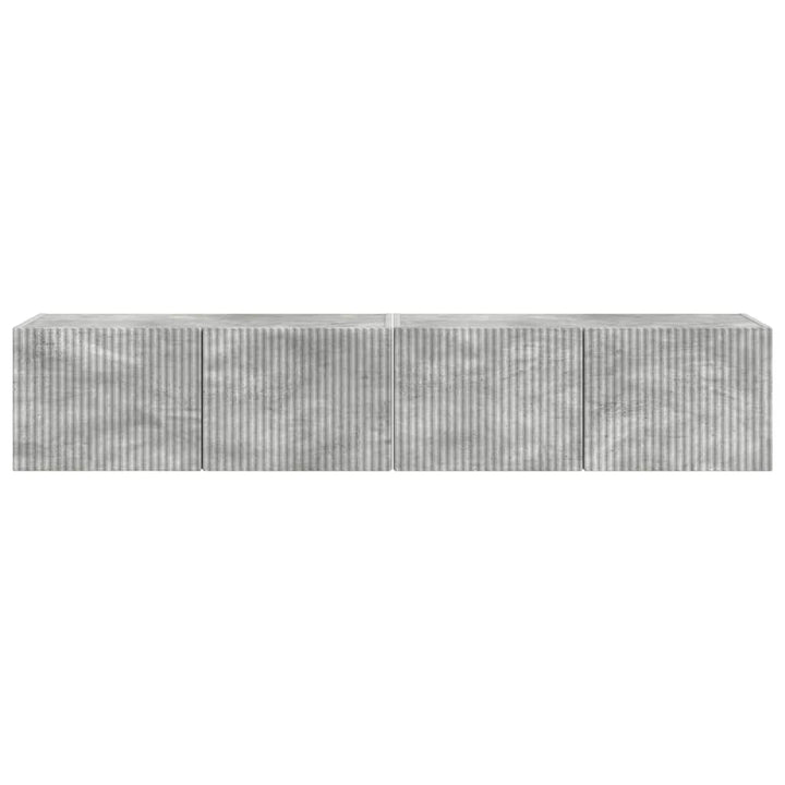 TV vægskab 2 pcs Beton 78,5 x 31 x 29,5 cm Konstrueret træ