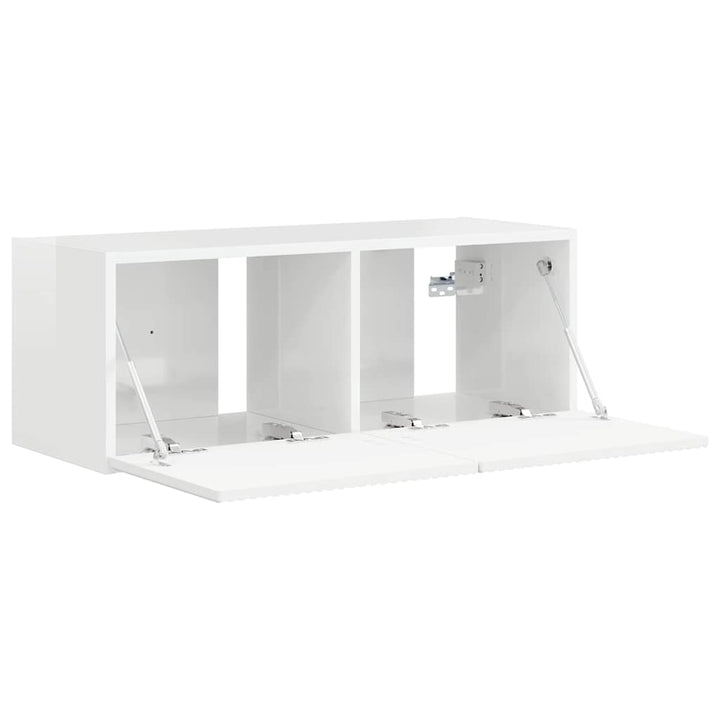 TV vægskab Gloss Hvid 78,5 x 31 x 29,5 cm Konstrueret træ