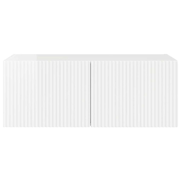 TV vægskab Gloss Hvid 78,5 x 31 x 29,5 cm Konstrueret træ