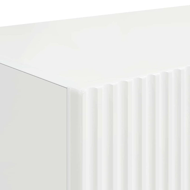 TV vægskab 2 pcs Gloss Hvid 78,5 x 31 x 29,5 cm Konstrueret træ