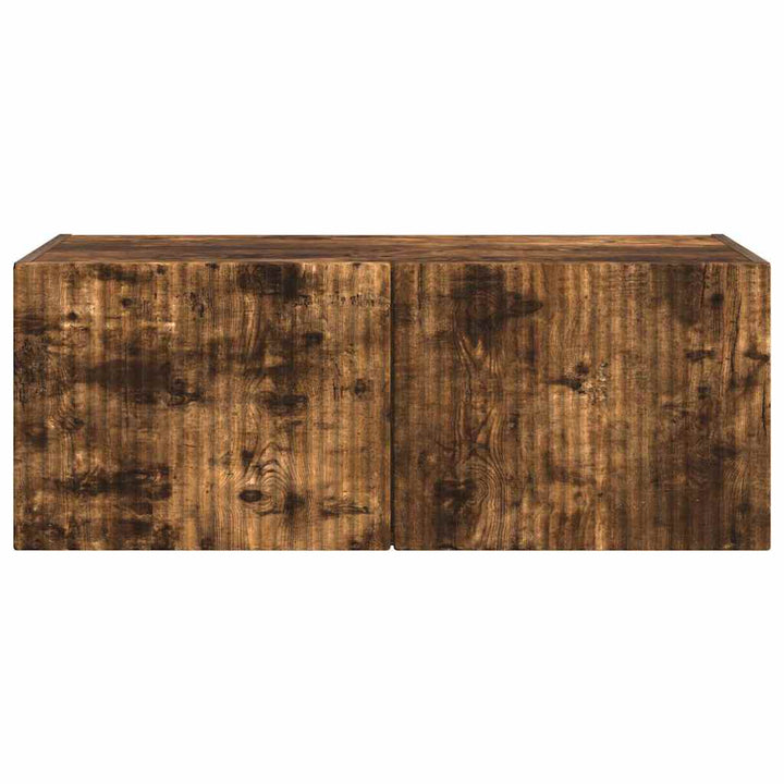 TV vægskab Røget eg 78,5 x 31 x 29,5 cm Konstrueret træ
