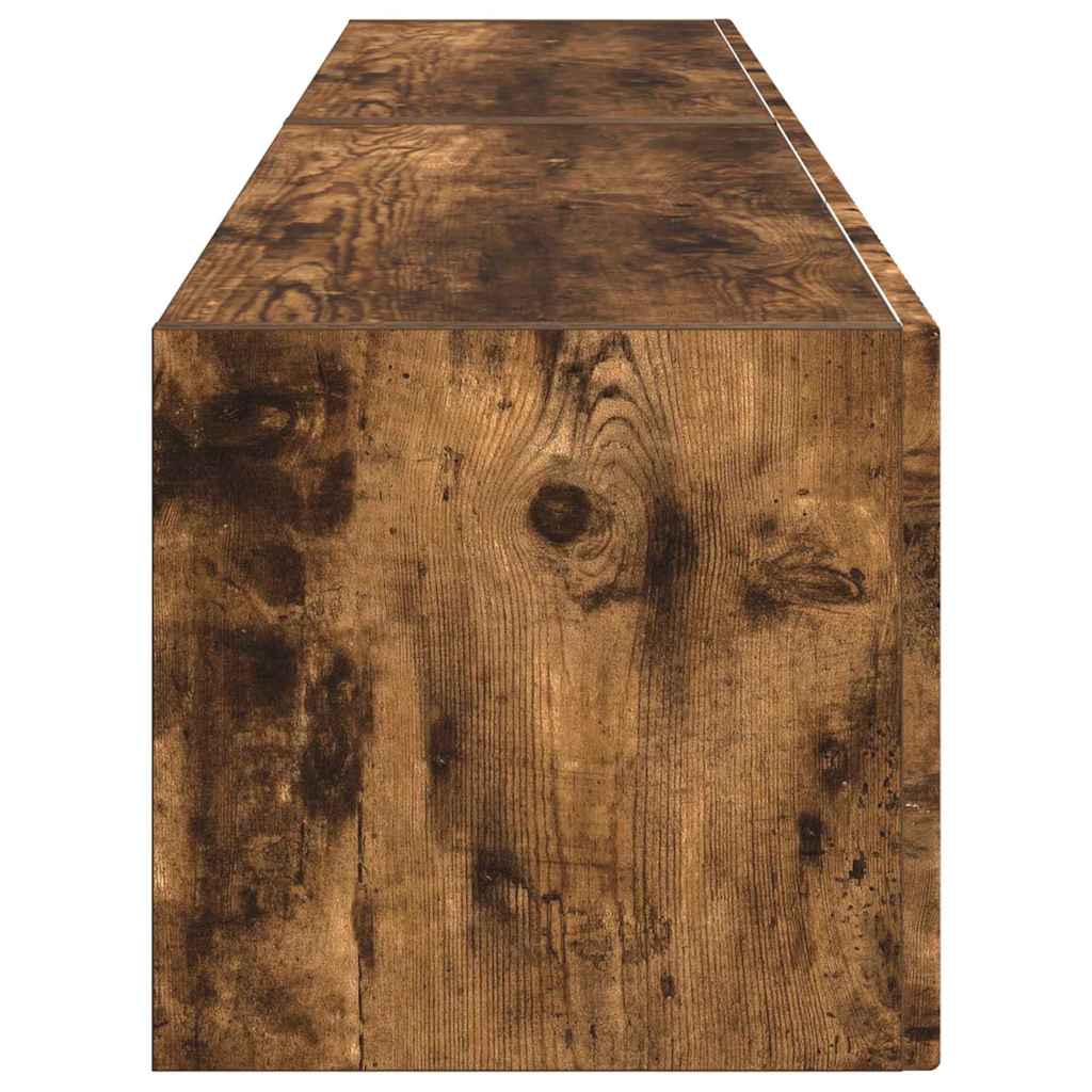 TV vægskab 2 pcs Røget eg 78,5 x 31 x 29,5 cm Konstrueret træ