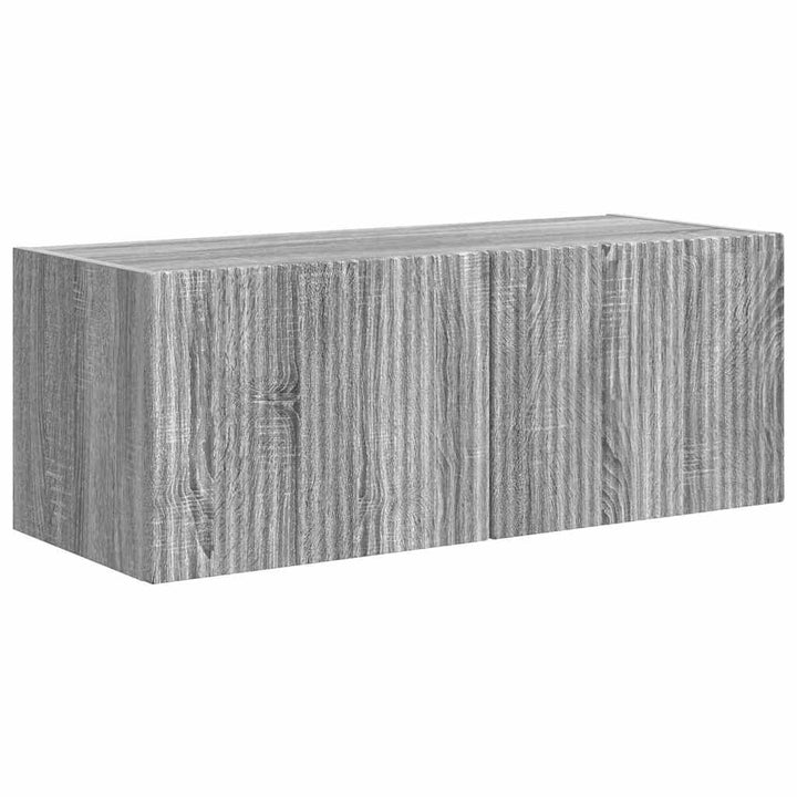 TV vægskab 2 pcs Grå Sonoma 78,5 x 31 x 29,5 cm Konstrueret træ