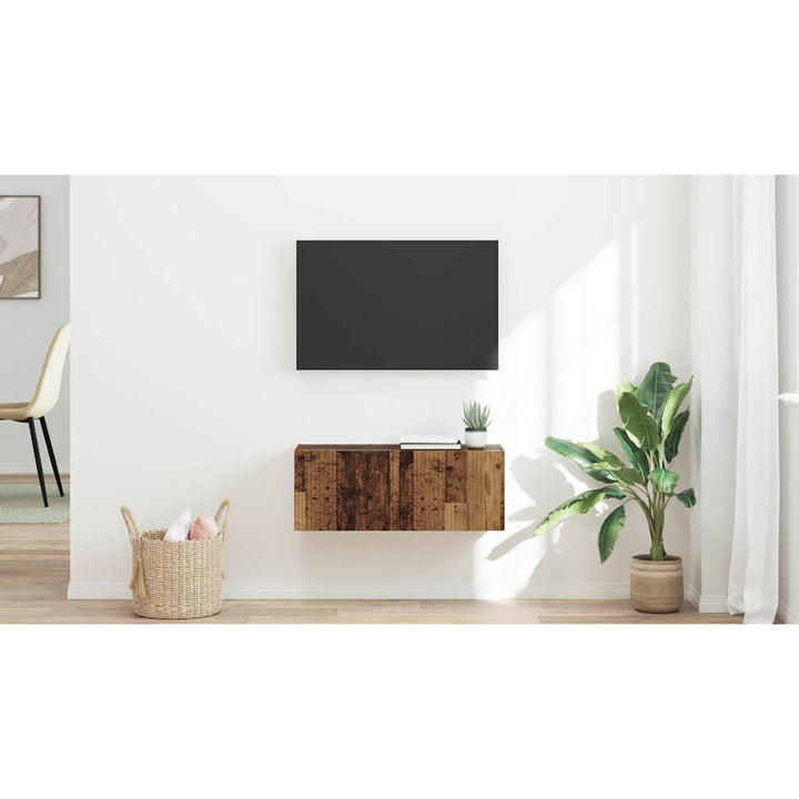 TV vægskab Gammelt træ 78,5 x 31 x 29,5 cm Konstrueret træ
