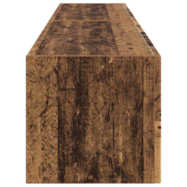 TV vægskab Vægmonteret 2 pcs Gammelt træ 78,5 x 31 x 29,5 cm