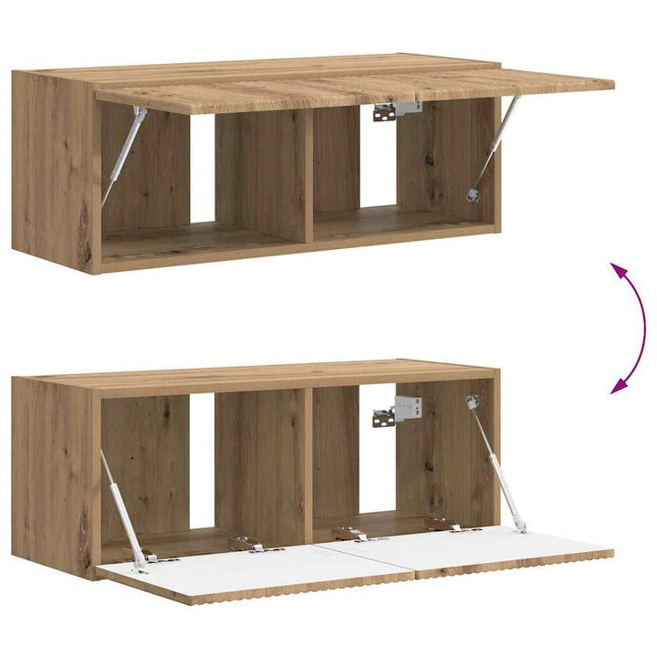 TV vægskab 78,5 x 31 x 29,5 cm Artisan eg Konstrueret træ