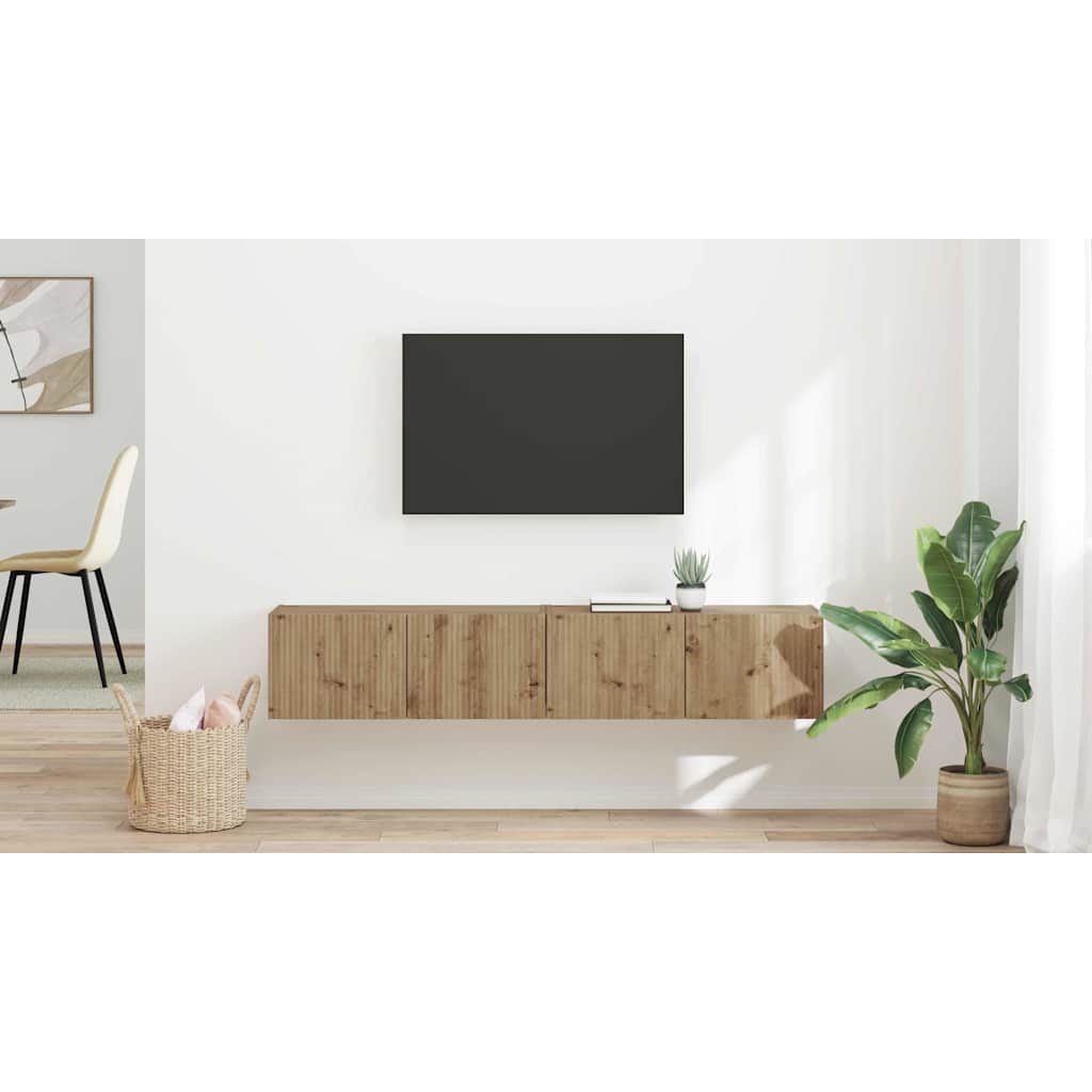 TV vægskab 2 pcs Artisan eg 78,5 x 31 x 29,5 cm Konstrueret træ