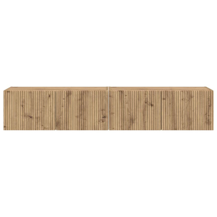 TV vægskab 2 pcs Artisan eg 78,5 x 31 x 29,5 cm Konstrueret træ