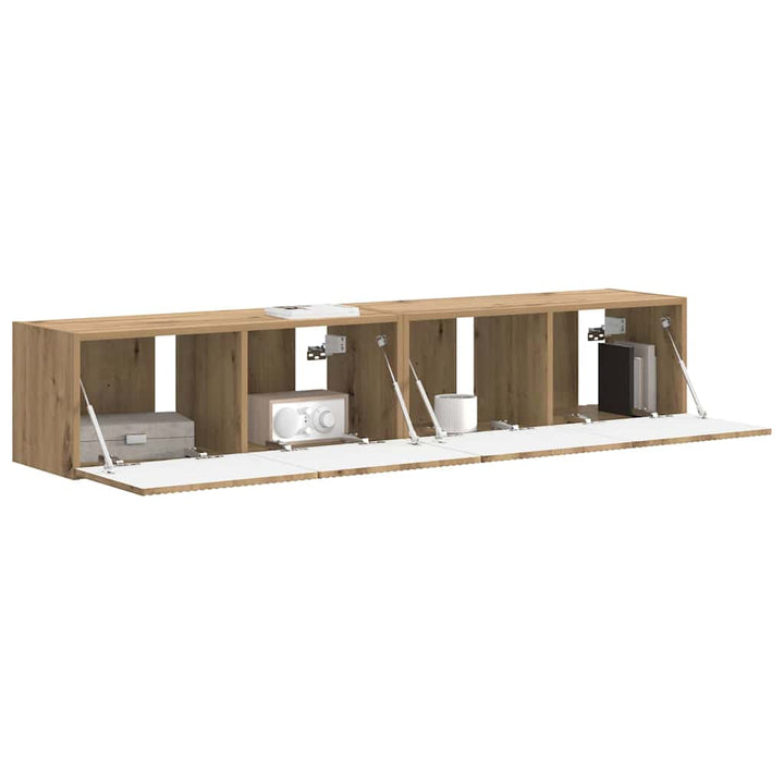 TV vægskab 2 pcs Artisan eg 78,5 x 31 x 29,5 cm Konstrueret træ
