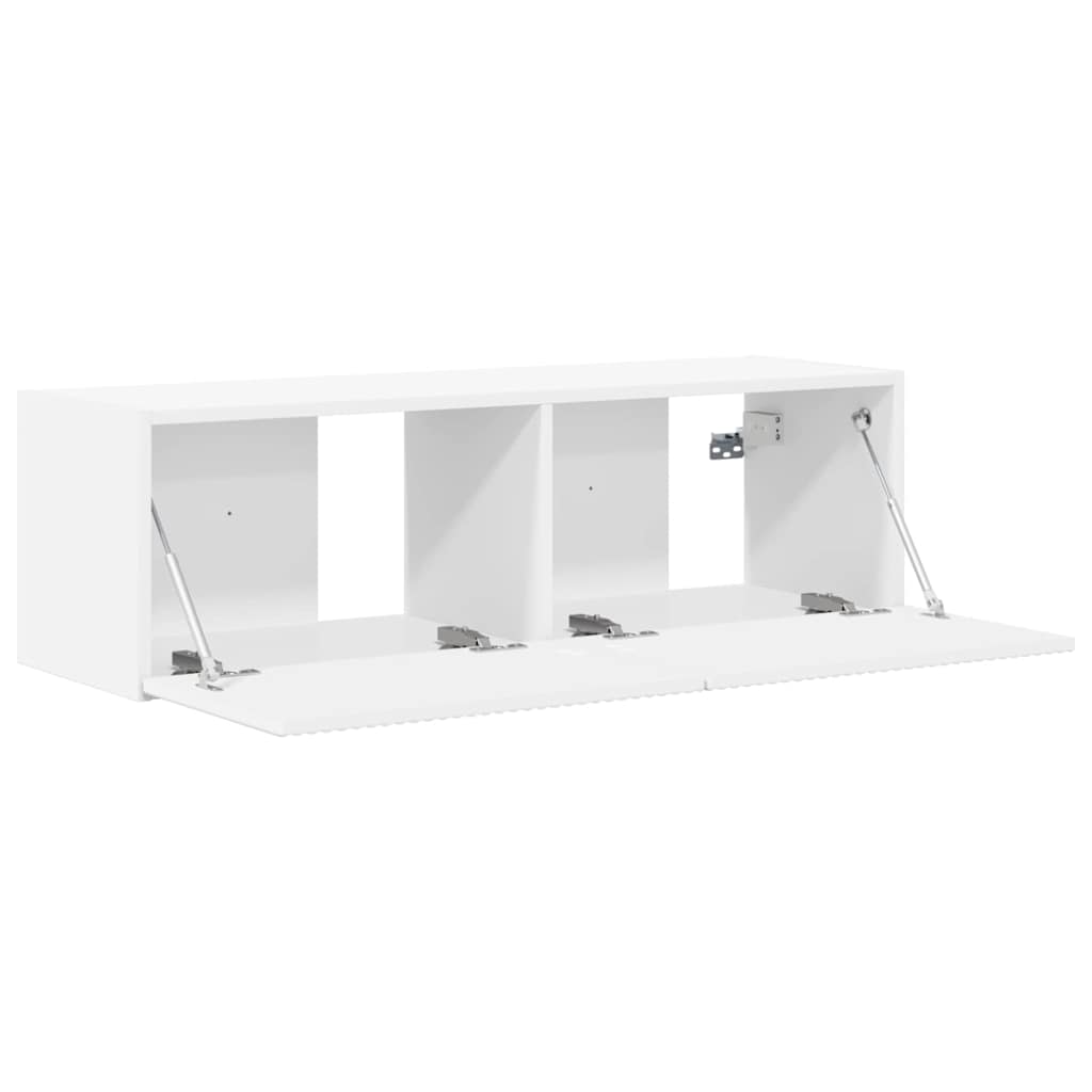 TV vægskab 98 x 31 x 29,5 cm Hvid Konstrueret træ