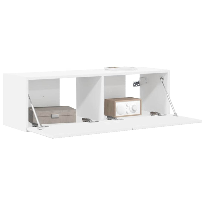 TV vægskab 98 x 31 x 29,5 cm Hvid Konstrueret træ
